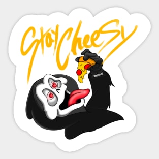 Ghostface stay cheesy Sticker